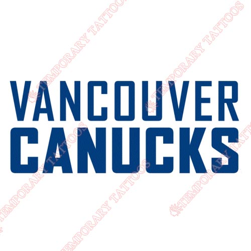 Vancouver Canucks Customize Temporary Tattoos Stickers NO.363